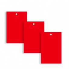 100 x Plain Red Card Clothing Tags 60mm x 40mm